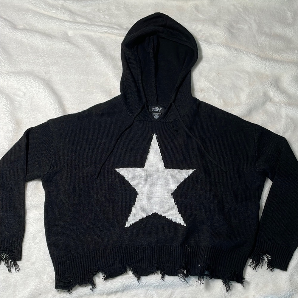 NEVER WORN! Star hoodie Black and white